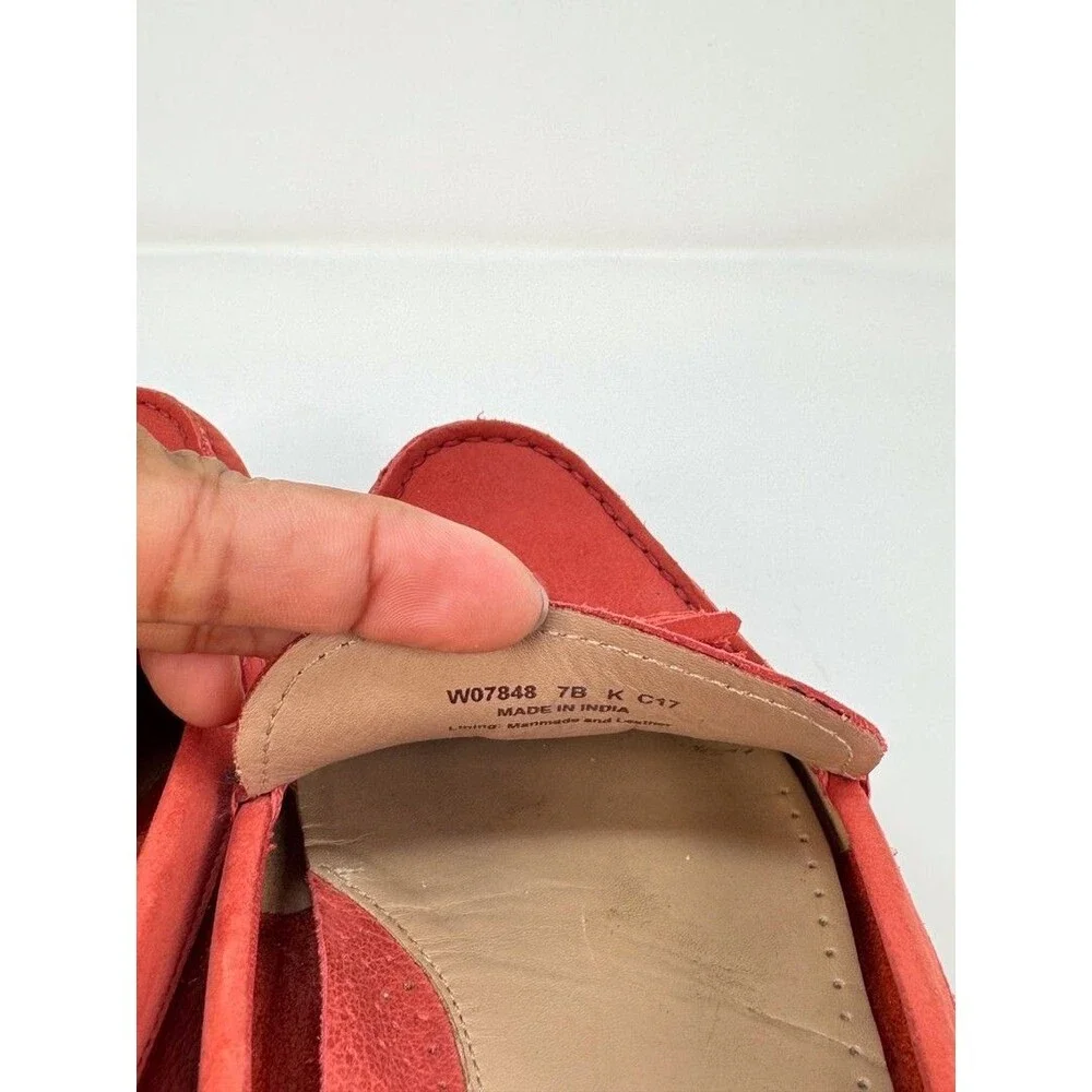 Cole Haan Mens Loafer Red Leather Driver Slip On Tasseled Penny Driving US 7 B - Picture 10 of 10